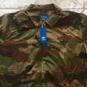 Adidas camo coach jacket